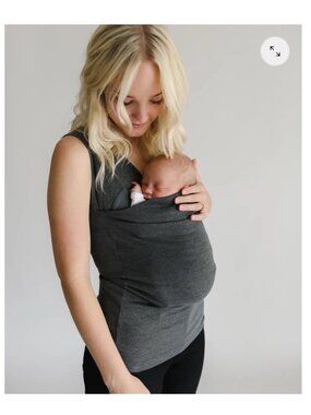 Lalabu Babywearing Tank Top Charcoal Gray Small For Moms